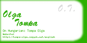 olga tompa business card